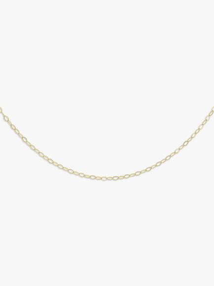 IBB 9ct Yellow Gold Long Loose Link Chain Necklace, Gold, Gold