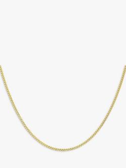 IBB 9ct Yellow Gold Long Curb Link Chain Necklace, Gold, Gold