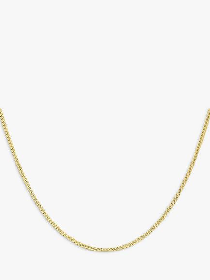 IBB 9ct Yellow Gold Long Curb Link Chain Necklace, Gold, Gold