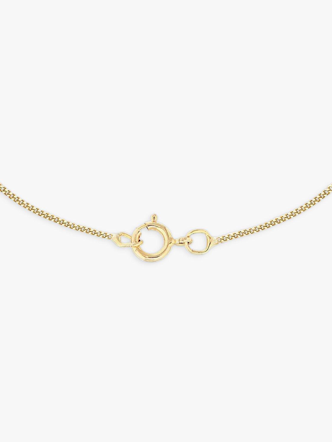 Product image 4 of 5, which shows IBB 9ct Yellow Gold Long Curb Link Chain Necklace, Gold