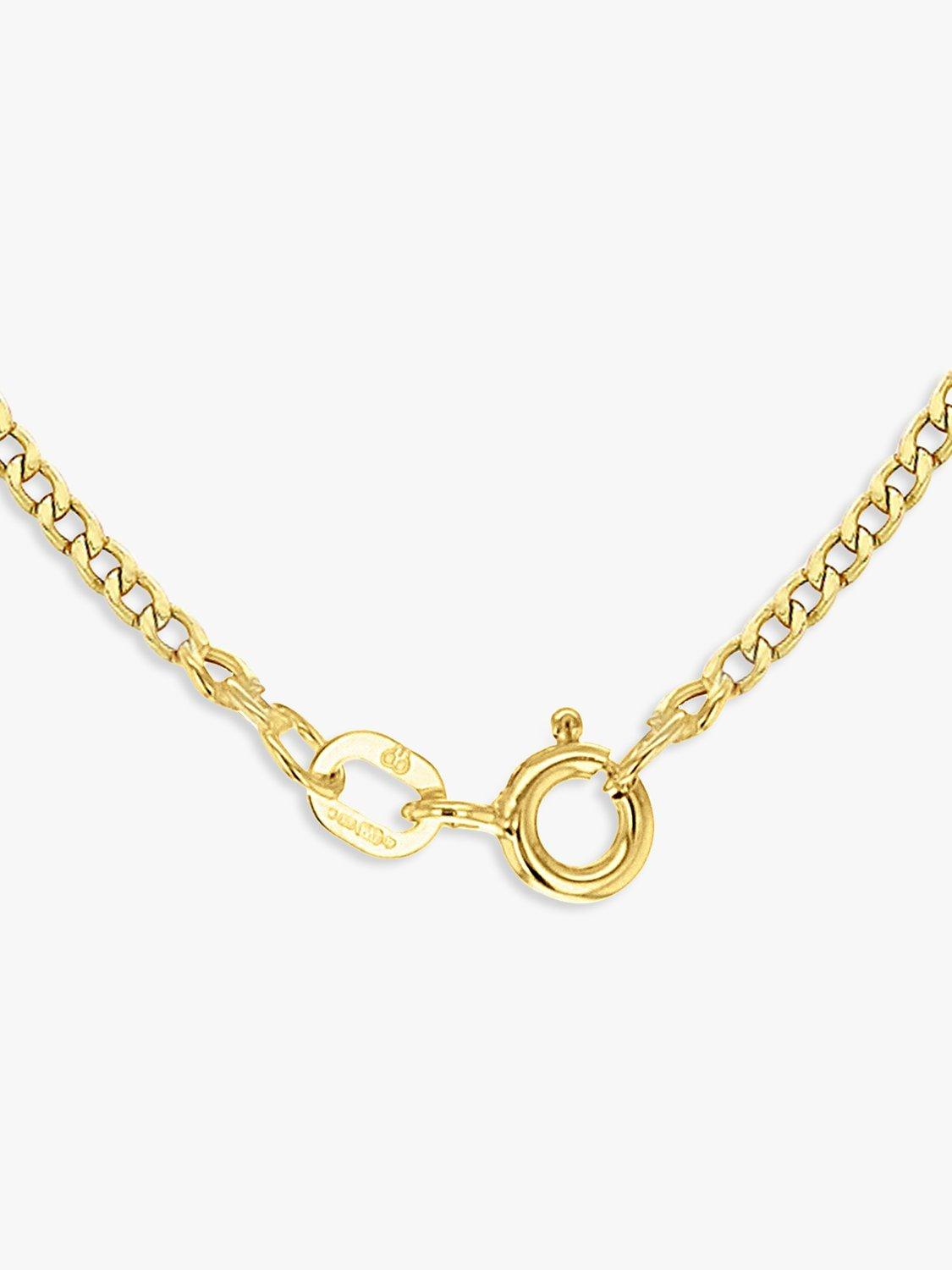 IBB 9ct Yellow Gold Long Hollow Curb Link Chain Necklace, Gold