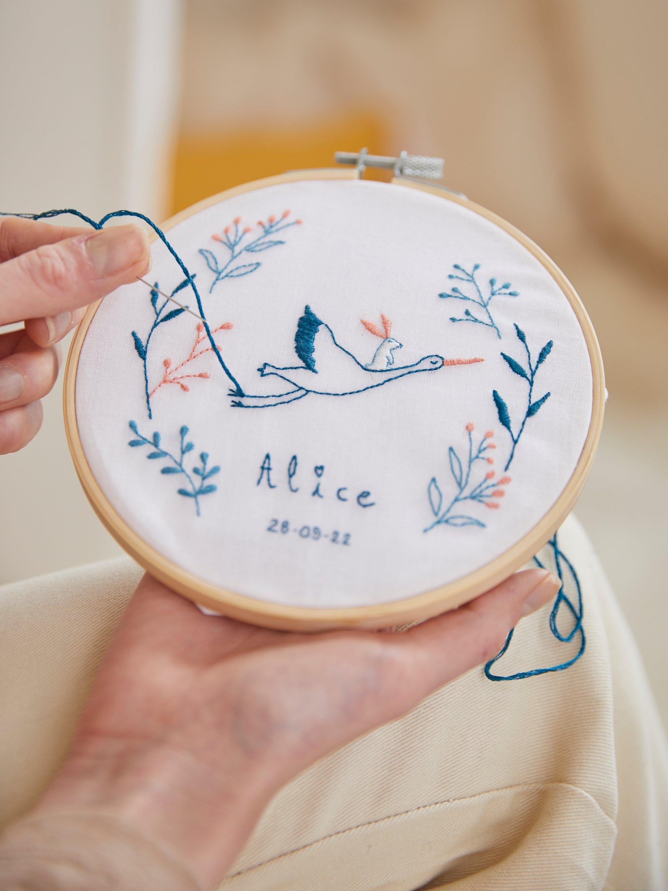 DMC Stork Baby Keepsake Embroidery Kit