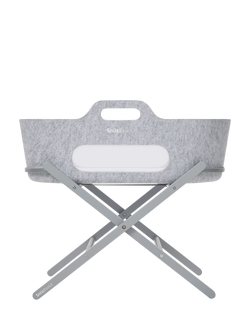 Snüz SnüzBaskit Moses Basket and Stand - view 2, Light Grey/Grey