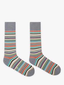 Paul Smith Signature Stripe Socks, Pack of 3, One Size, Multi - view 2, 0