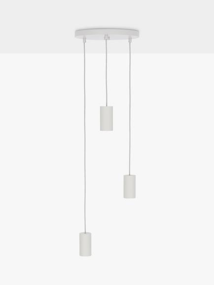 Tala Alumina Triple Pendant Cluster Ceiling Light, Chalk, Chalk