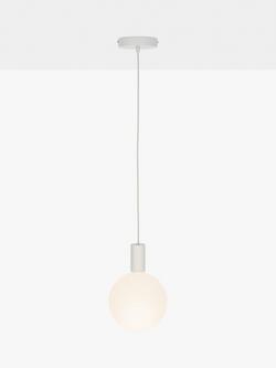 Tala Alumina Single Pendant Ceiling Light with Sphere V LED Bulb, Chalk, Chalk