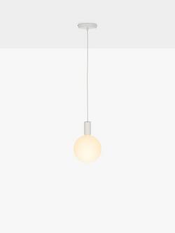 Tala Alumina Single Pendant Ceiling Light with Sphere V LED Bulb, Chalk - view 2, Chalk