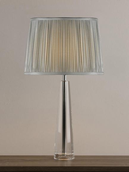 Laura Ashley Blake Crystal Glass Table Lamp, Clear, Clear
