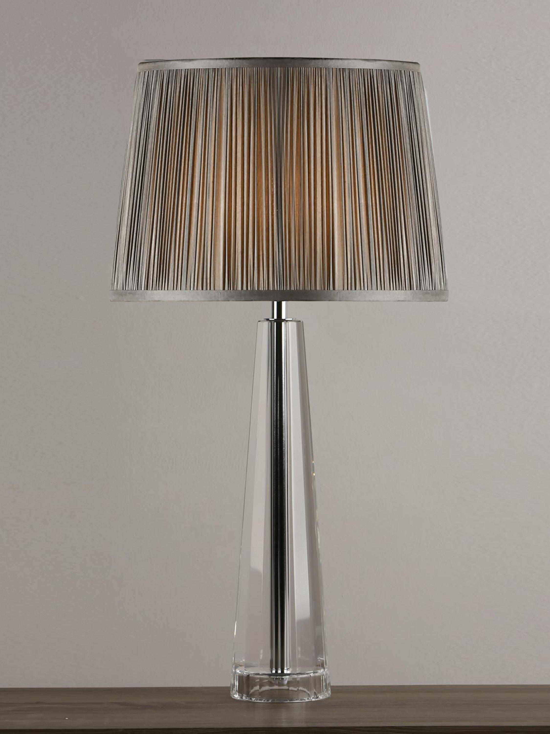 Laura Ashley Blake Grande Crystal Glass Table Lamp, Clear