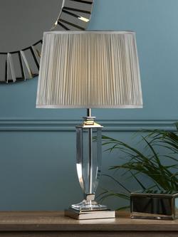 Laura Ashley Carson Crystal Table Lamp, Polished Nickel, Polished Nickel