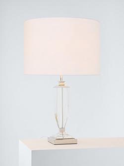Laura Ashley Carson Grande Crystal Table Lamp, Polished Nickel, Polished Nickel