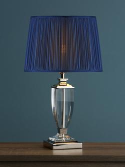 Laura Ashley Carson Petite Crystal Table Lamp, Nickel, Nickel