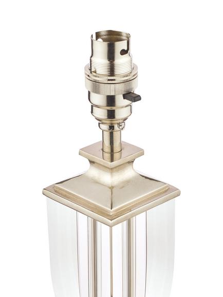 Laura Ashley Carson Petite Crystal Table Lamp, Nickel - view 2, Nickel