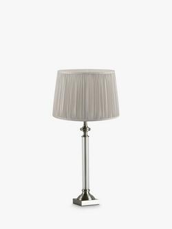 Laura Ashley Winston Table Lamp, Clear/Chrome