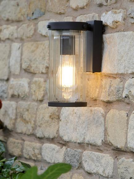 Laura Ashley Arthur Outdoor Wall Light, Black - view 2, Matt Painted Black