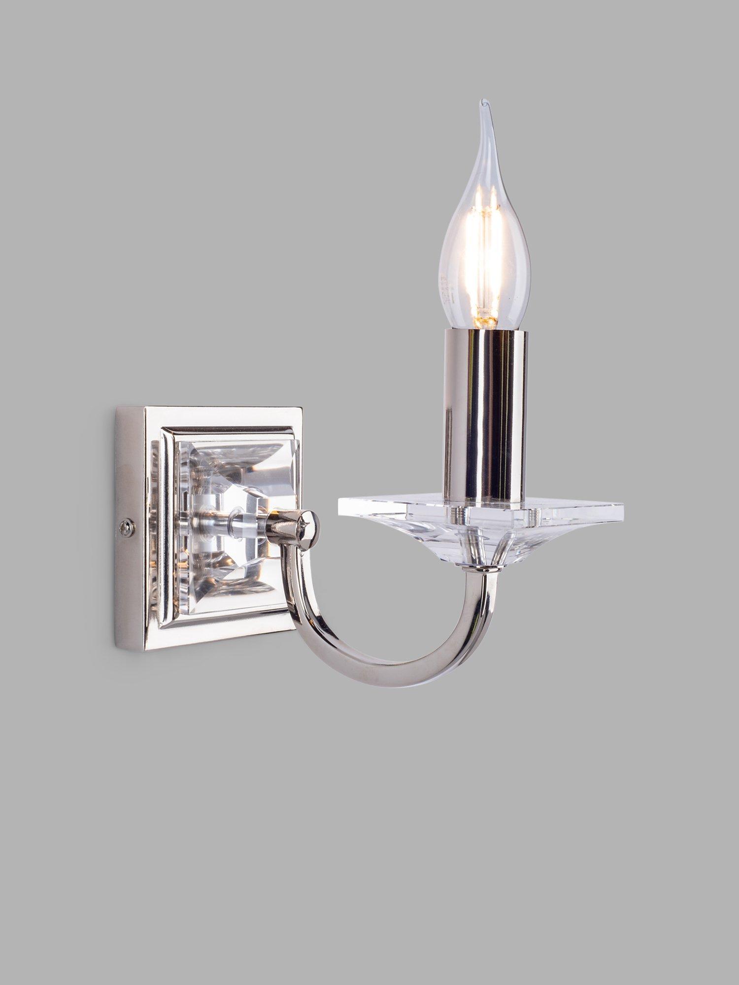 Laura Ashley Carson Candle Wall Light, Nickel