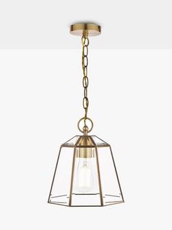Laura Ashley Clayton Glass Ceiling Light, Brass