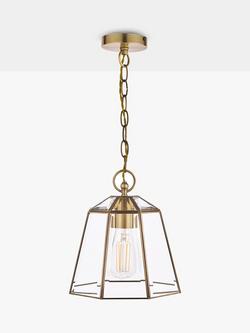 Laura Ashley Clayton Glass Ceiling Light - view 2, Brass