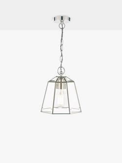 Laura Ashley Clayton Glass Ceiling Light, Silver