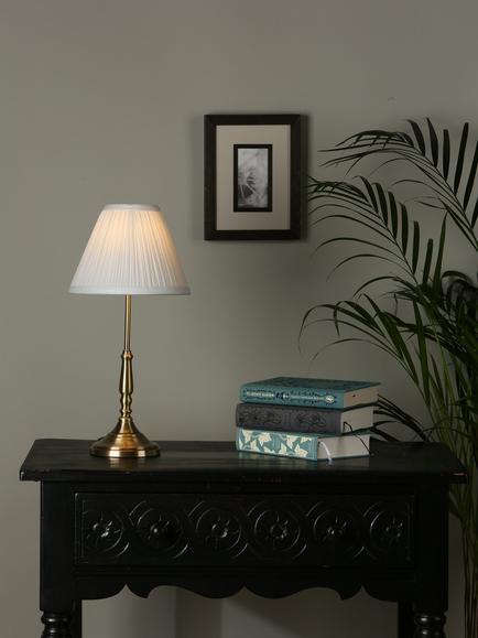 Laura Ashley Elliot Small Table Lamp, Brass - view 2, Brass