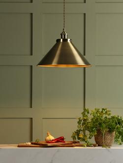 Laura Ashley Rufus Grande Ceiling Light, Brass, Brass