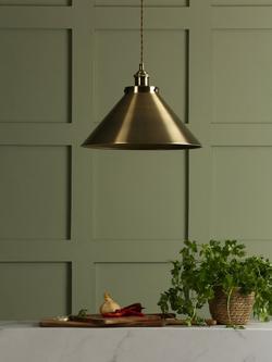 Laura Ashley Rufus Grande Ceiling Light, Brass - view 2, Brass