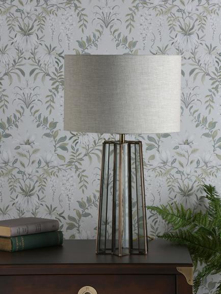 Laura Ashley Star Table Lamp, Brass - view 2, Brass