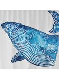 bliss Creatures Whale Shower Curtain, Blue