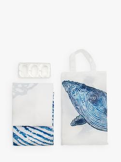 bliss Creatures Whale Shower Curtain, Blue - view 2, Blue