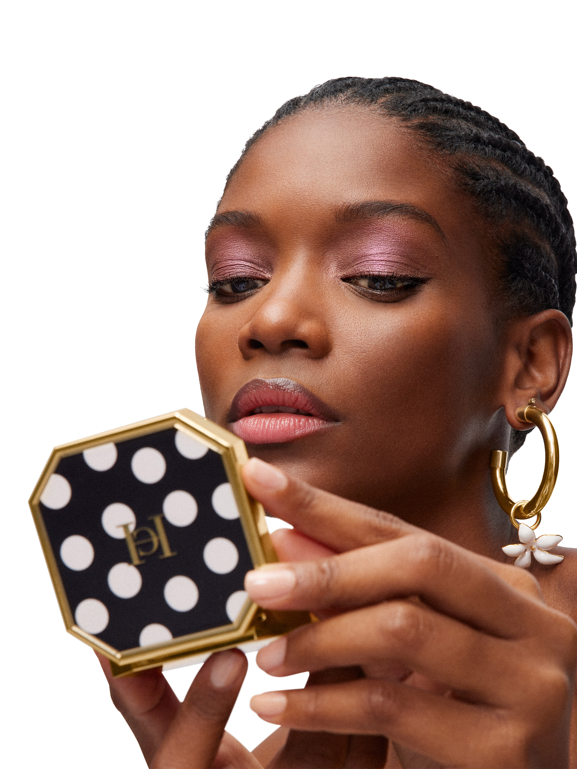 Product image 4 of 10, which shows Carolina Herrera The Compact Case, Dot Drama