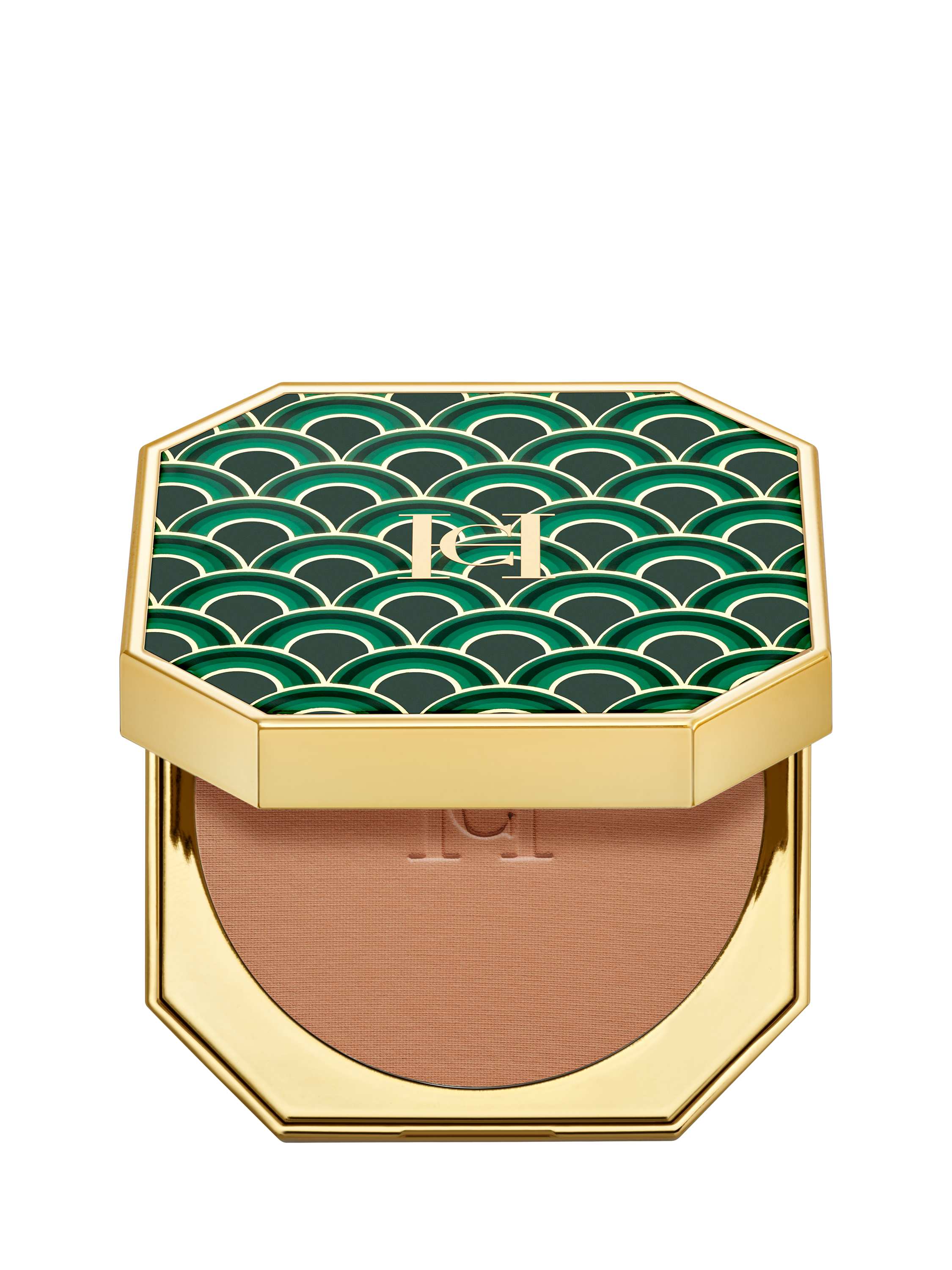 Product image 1 of 7, which shows Carolina Herrera The Compact Case, Green Waves