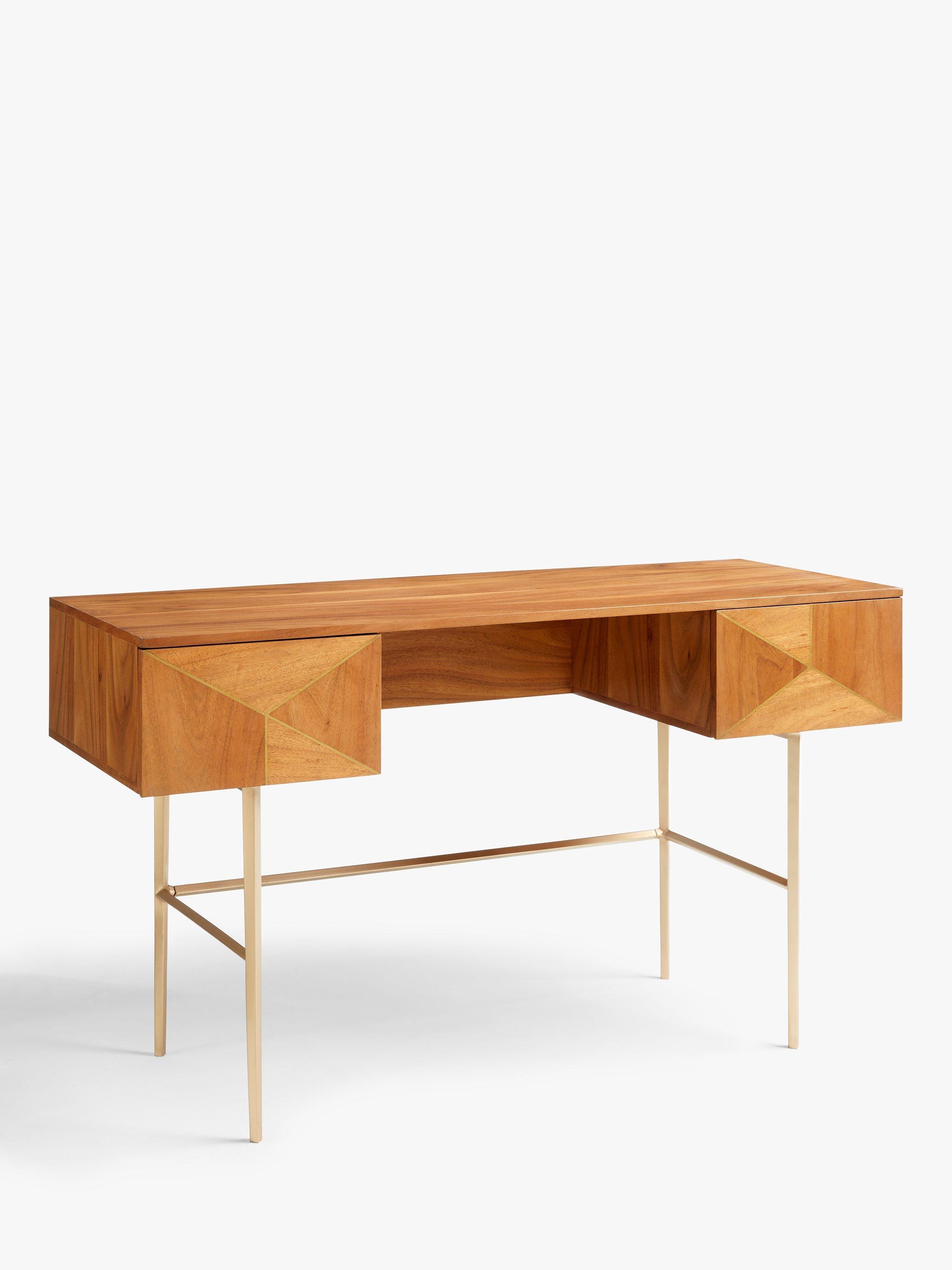 John Lewis + Swoon Mendel 2 Drawer Desk, Brown