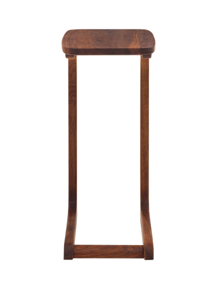 John Lewis Cara Sofa Side Table, American Black Walnut - view 2, Dark Brown