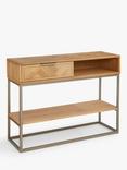 John Lewis Estate 1 Drawer Oak Wood Console Table, Natural