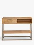 John Lewis Estate 1 Drawer Oak Wood Console Table, Natural