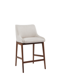 John Lewis Cara Bar Stool, Natural/American Black Walnut, Mid Brown