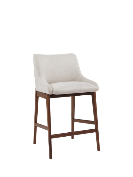 John Lewis Cara Bar Stool, Natural/American Black Walnut, Mid Brown