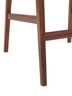 John Lewis Cara Bar Stool, Natural/American Black Walnut - view 2, Mid Brown