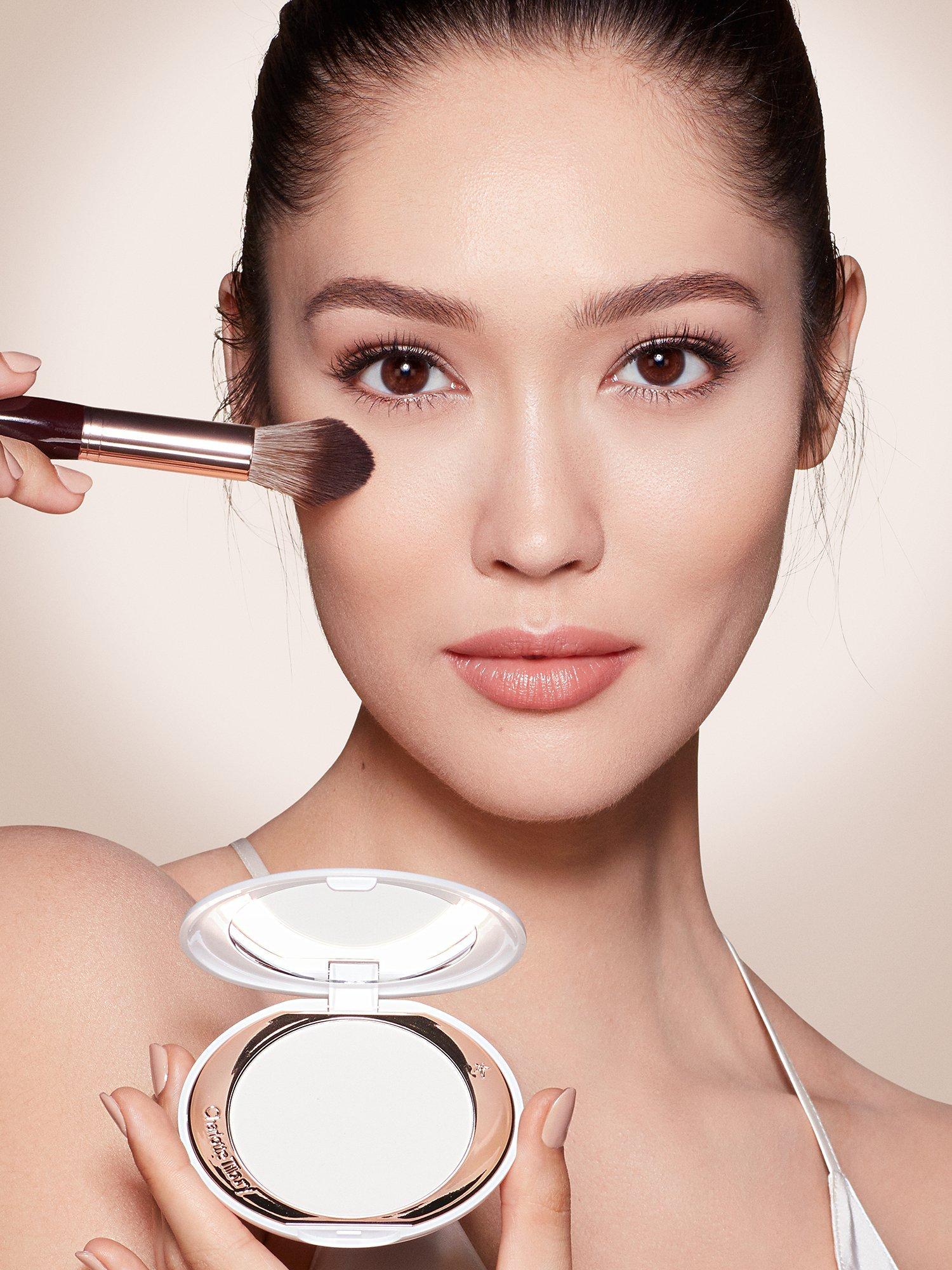Product image 4 of 6, which shows Charlotte Tilbury Airbrush Brightening Flawless Finish Powder Refillable, Fair-Medium
