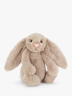 Jellycat Bashful Bunny Soft Toy, Beige, Beige