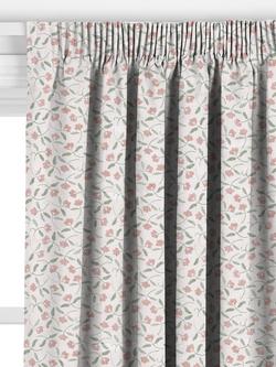 John Lewis Scallop Floral Made to Measure Curtains or Roman Blind, Plaster - view 2, Plaster