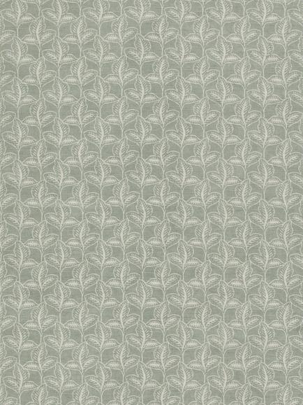 John Lewis Exley Leaf Made to Measure Curtains or Roman Blind, Dusty Green, Dusty Green