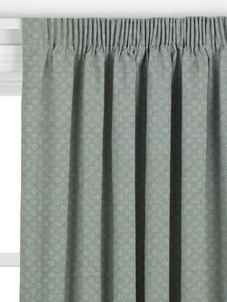 John Lewis Trace Wood Block Made to Measure Curtains or Roman Blind, Duck Egg - view 2, Duck Egg