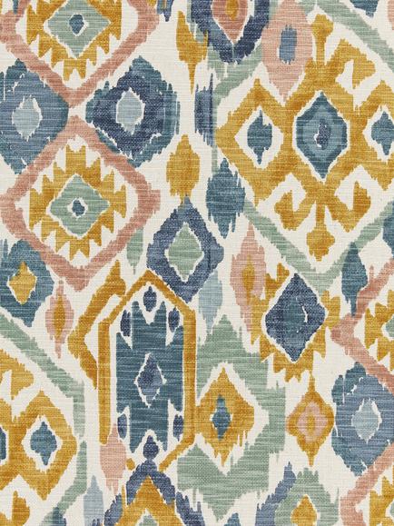 John Lewis Maya Ikat Made to Measure Curtains or Roman Blind, Honey, Honey