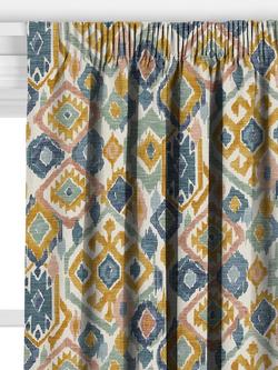 John Lewis Maya Ikat Made to Measure Curtains or Roman Blind, Honey - view 2, Honey