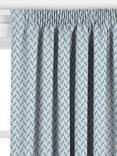 John Lewis Split Chevron Made to Measure Curtains or Roman Blind, Slate Blue