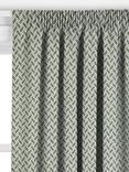 John Lewis Split Chevron Made to Measure Curtains or Roman Blind, Sage Green