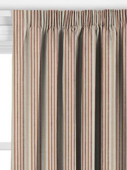 John Lewis Ottoman Stripe Made to Measure Curtains or Roman Blind, Terracotta - view 2, Terracotta
