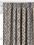 John Lewis Ikat Embroidery Linen Blend Made to Measure Curtains or Roman Blind, Navy