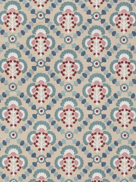 John Lewis Floral Trellis Made to Measure Curtains or Roman Blind, Old Rose, Old Rose